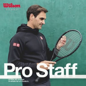 Wilson威尔胜费德勒签名同款小黑拍专业拍网球拍新款PRO STAFF